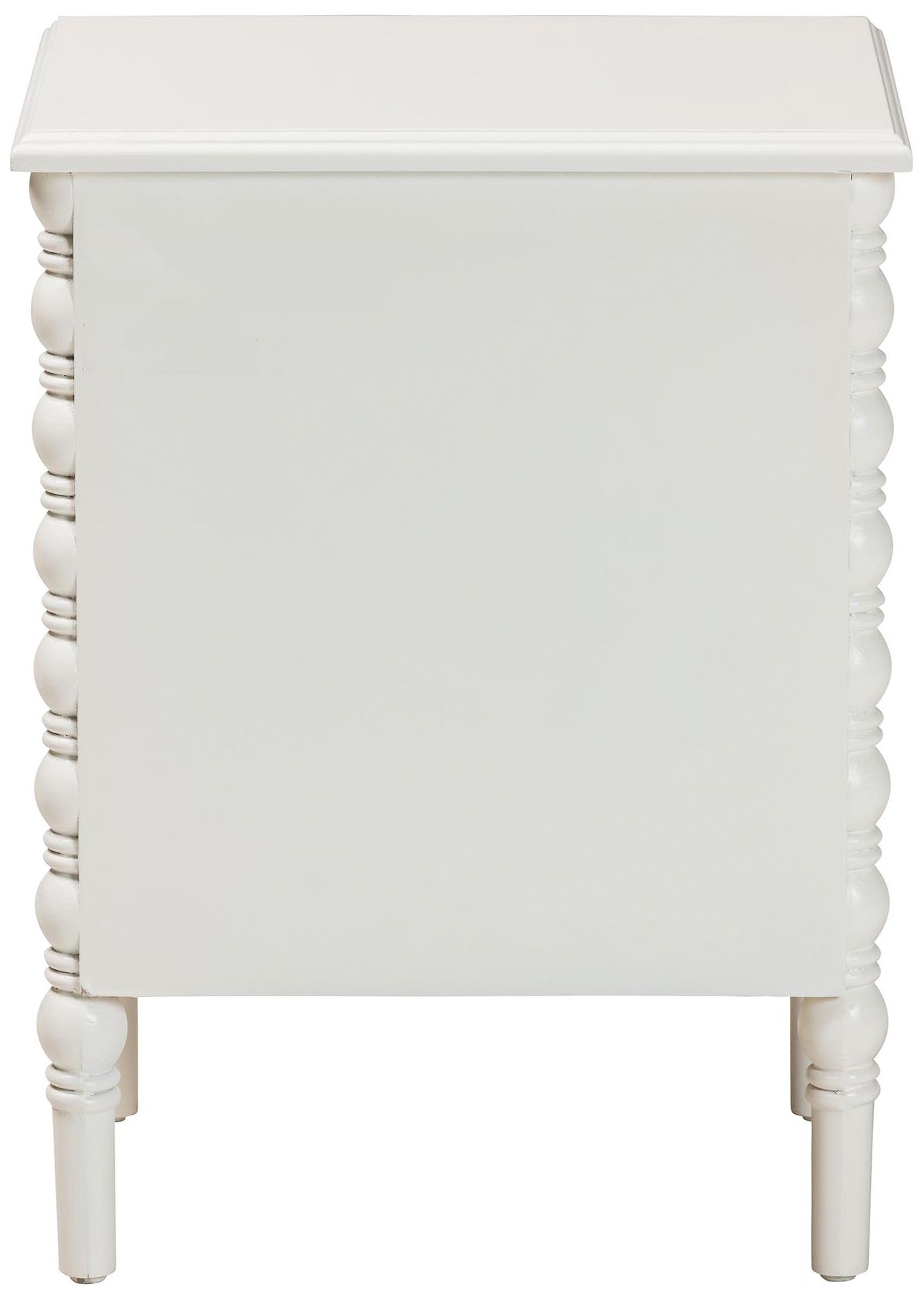 Malinda 17 3/4" Wide Classic White Wood 2-Drawer End Table