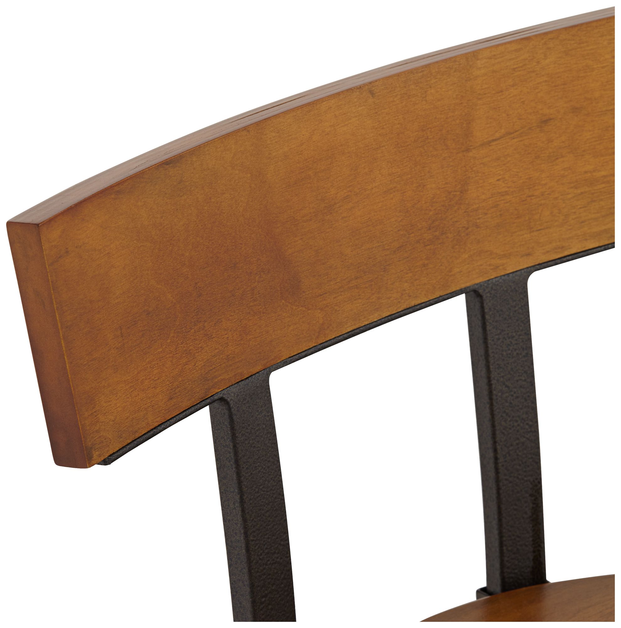 Image 4 Malio 29 1/2" Hammered Bronze and Wood Bar Stools Set of 2 more views