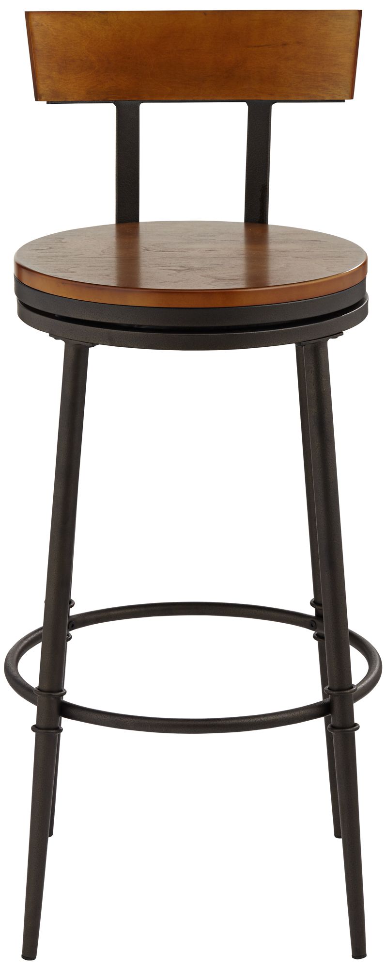 Malio 29 1/2" Hammered Bronze and Wood Bar Stools Set of 2 in scene