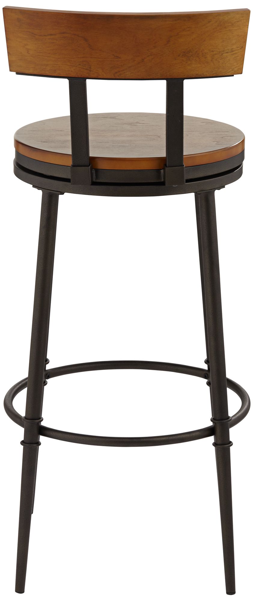 Malio 29 1/2" Hammered Bronze and Wood Bar Stools Set of 2 in scene