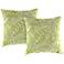 Malkus Pear 18" Square Outdoor Toss Pillow Set of 2