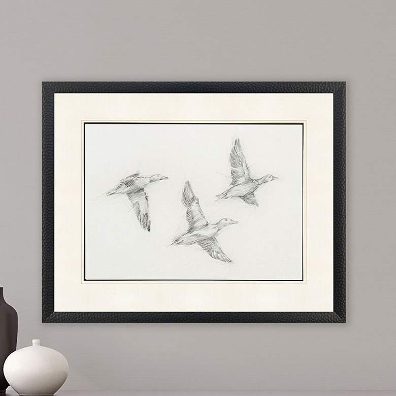 Image 1 Mallard Duck Sketch I 39"W x 31"H Framed Art