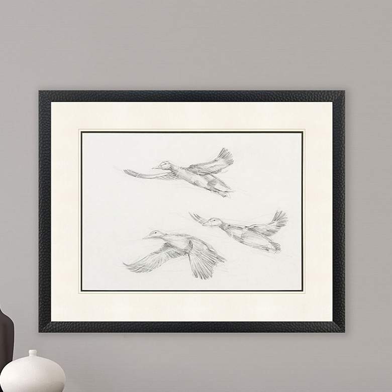 Image 1 Mallard Duck Sketch II 39"W x 31"H Framed Art