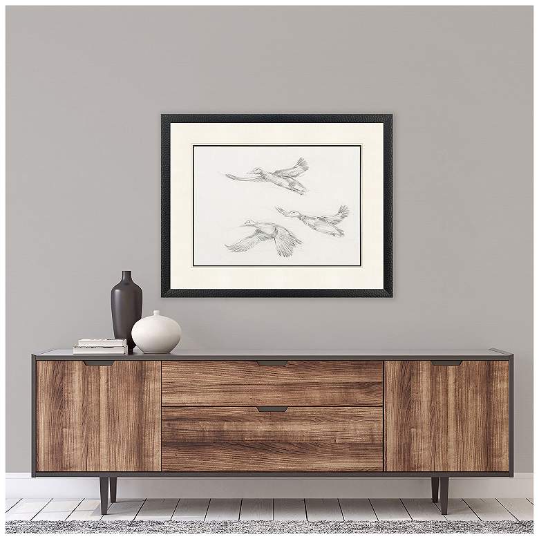 Image 5 Mallard Duck Sketch II 39"W x 31"H Framed Art more views