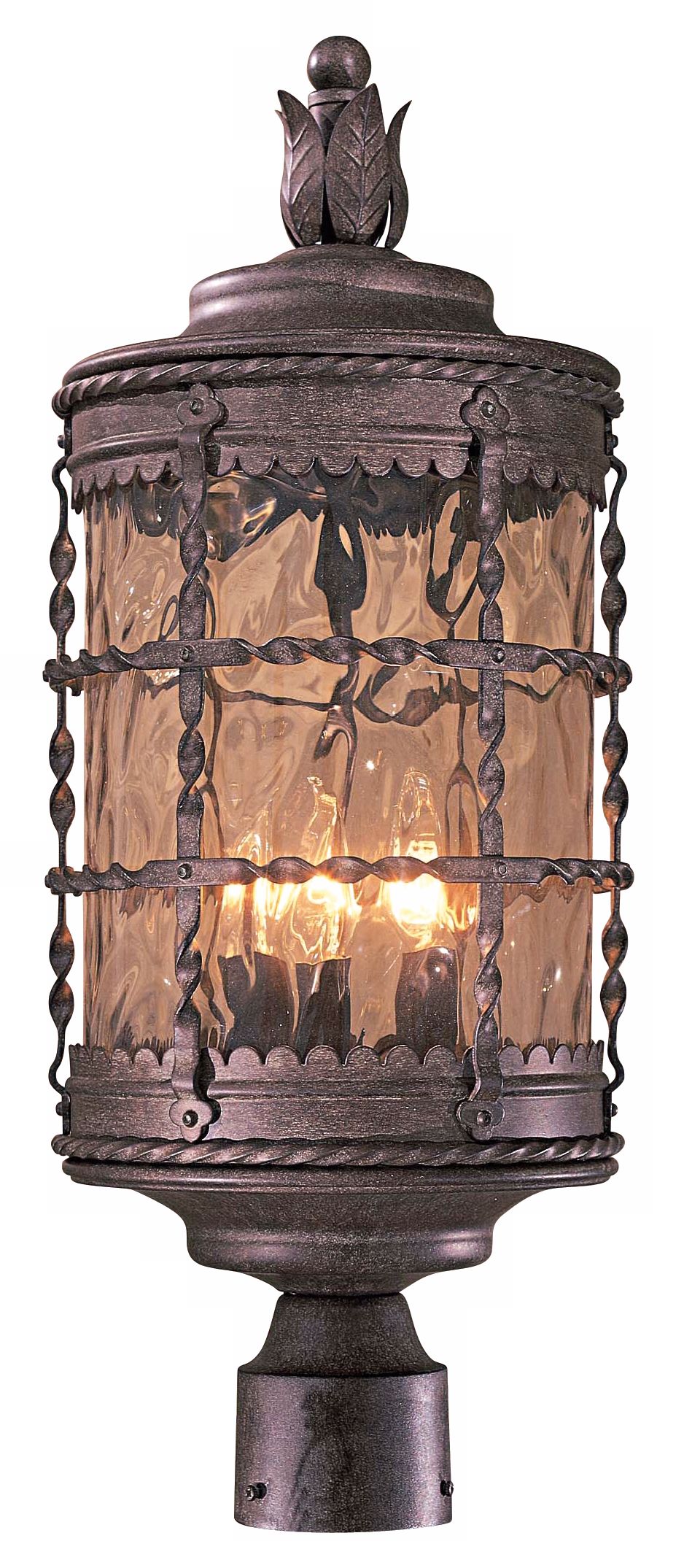 Mallorca 22 3/4" High Vintage Rust Finish Outdoor Post Light