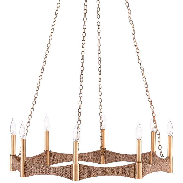 Image 3 Mallorca 32 inch Wide Natural Abaca Rope 8-Light Chandelier more views