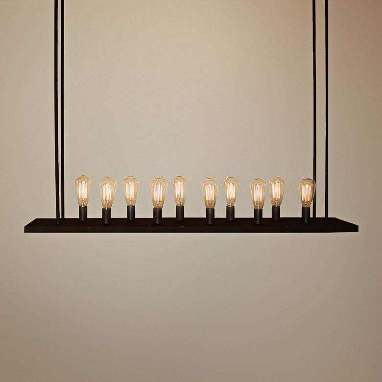 Image 1 Mallorca 48" Wide Wax Rust Kitchen Island Light Chandelier