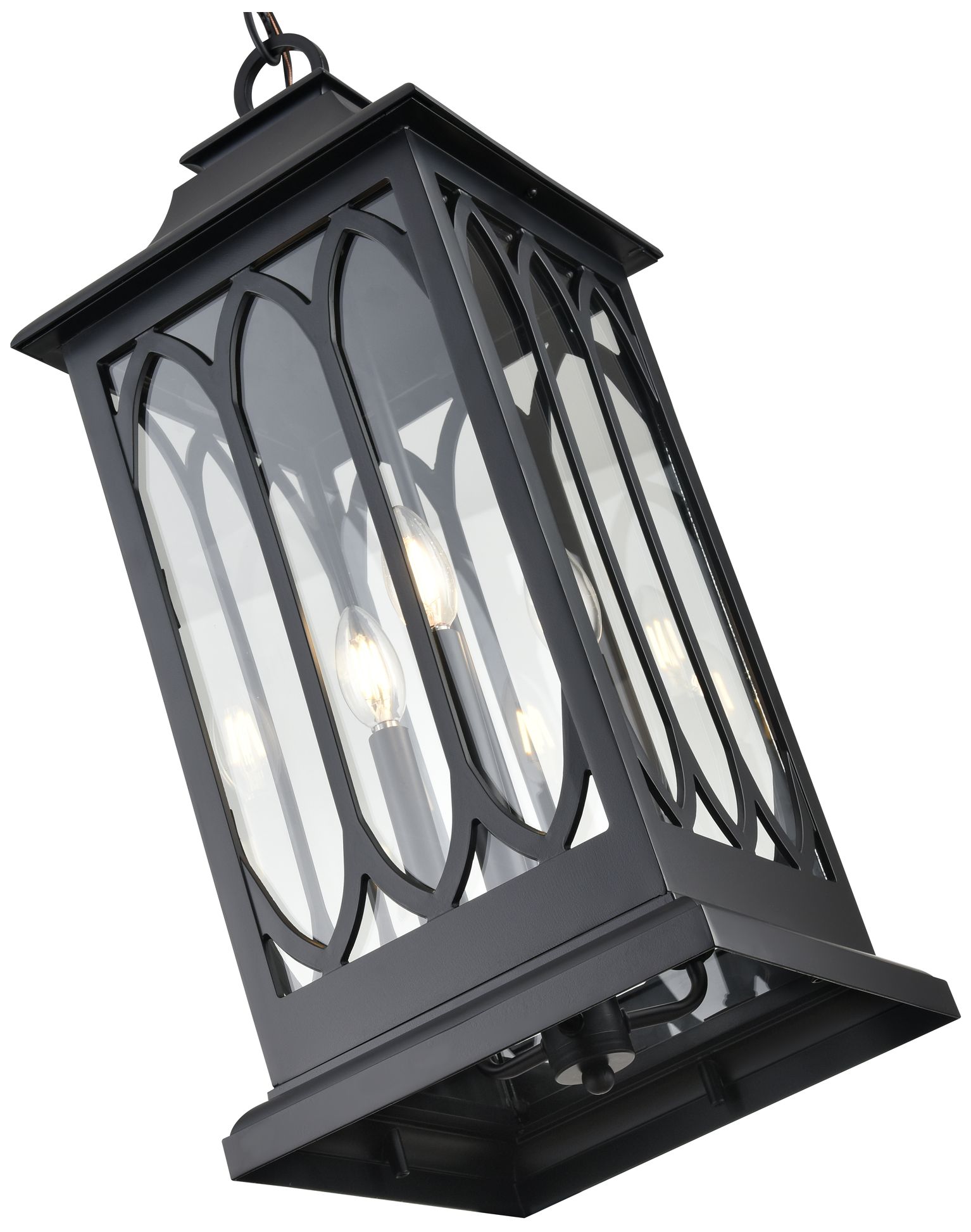 Mallorey 25 1/4"H Powder-Coated Black Outdoor Hanging Light