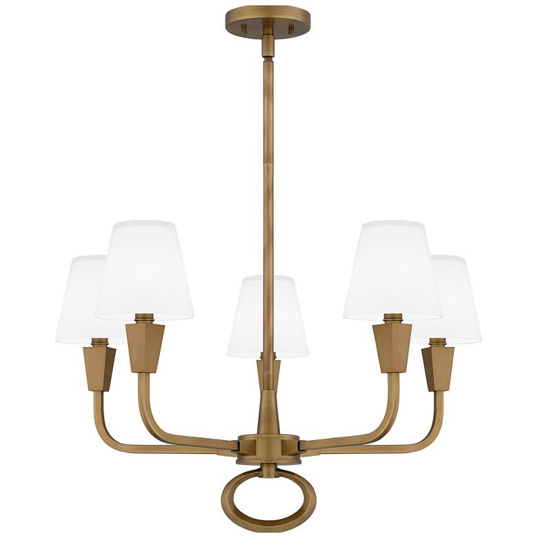 Image 1 Mallory 5-Light Weathered Brass Chandelier