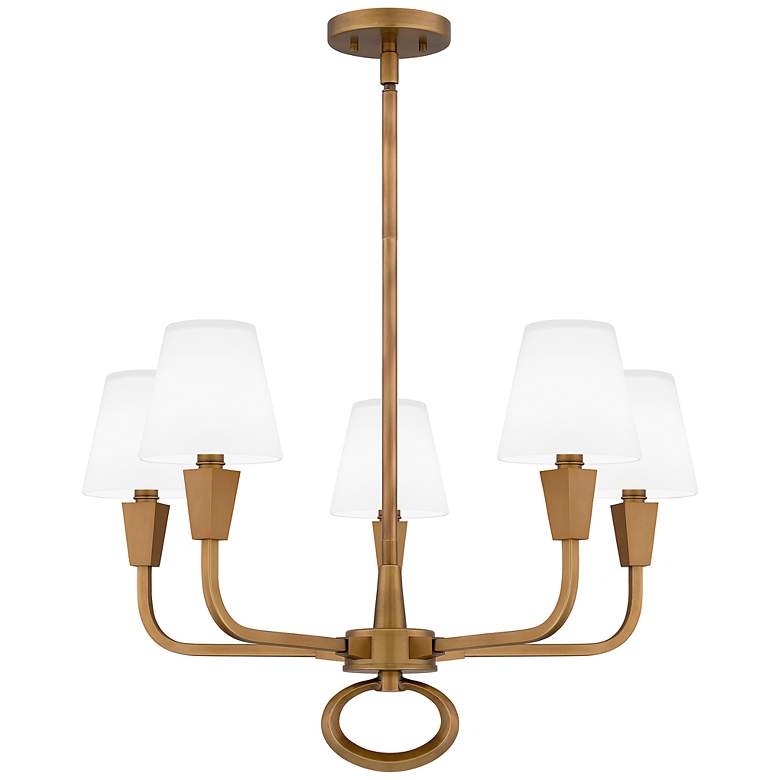 Image 2 Mallory 5-Light Weathered Brass Chandelier