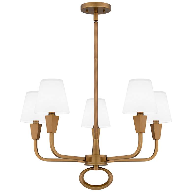 Image 1 Mallory 5-Light Weathered Brass Chandelier