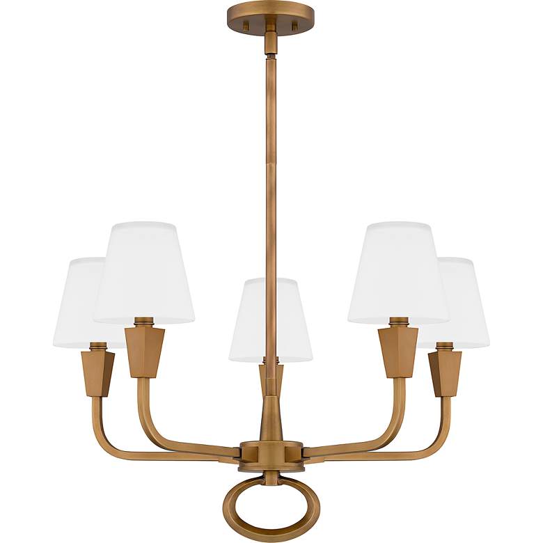 Image 4 Mallory 5-Light Weathered Brass Chandelier more views