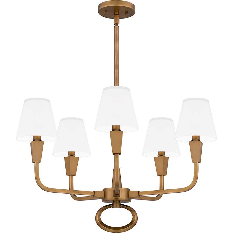 Image 5 Mallory 5-Light Weathered Brass Chandelier more views
