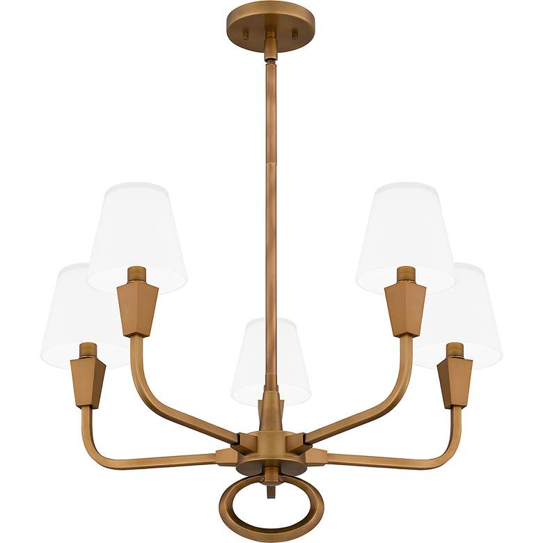 Image 7 Mallory 5-Light Weathered Brass Chandelier more views