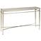 Mallory 54" Wide Rectangular Glass and Nickel Sofa Table