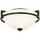 Mallot 13 1/4" Wide Oil-Rubbed Bronze Glass Ceiling Light