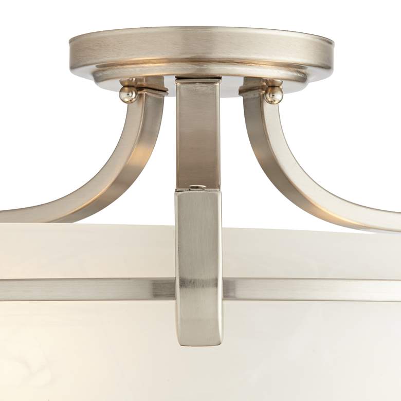 Mallot 13&quot; Wide Nickel and Champagne Glass Modern Luxe Ceiling Light more views