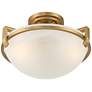 Mallot 13" Wide Soft Gold Glass Ceiling Light