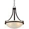 Mallot 20" Wide Bronze and Champagne Glass Bowl Pendant Ceiling Light