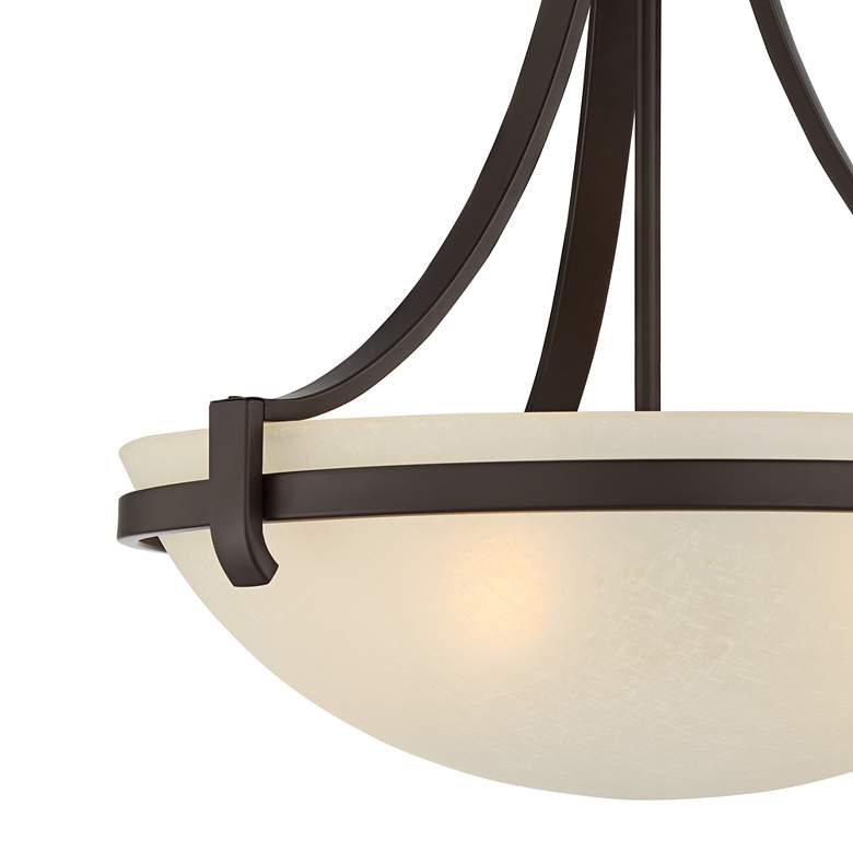 Mallot 20&quot; Wide Bronze and Champagne Glass Ceiling Light more views