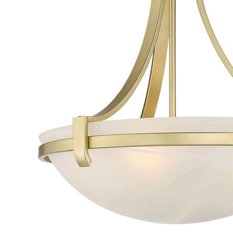 Image 3 Mallot 20 inch Wide Soft Gold Glass Bowl Pendant Light more views