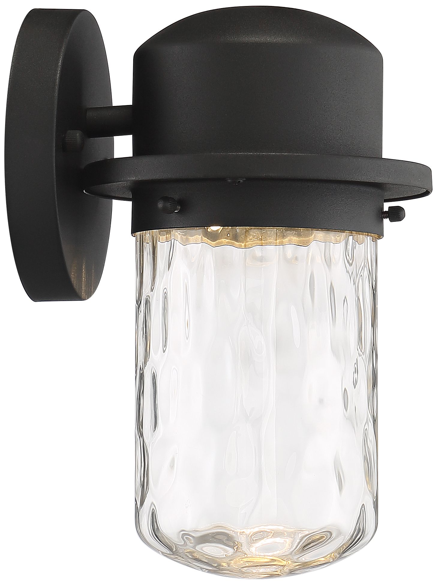 Image 5 Mallow 9 1/4" High Black and Clear Glass Modern LED Wall Sconce more views