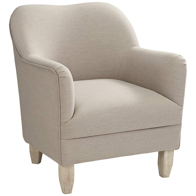 Image 3 Mallow Beige Linen Accent Chair