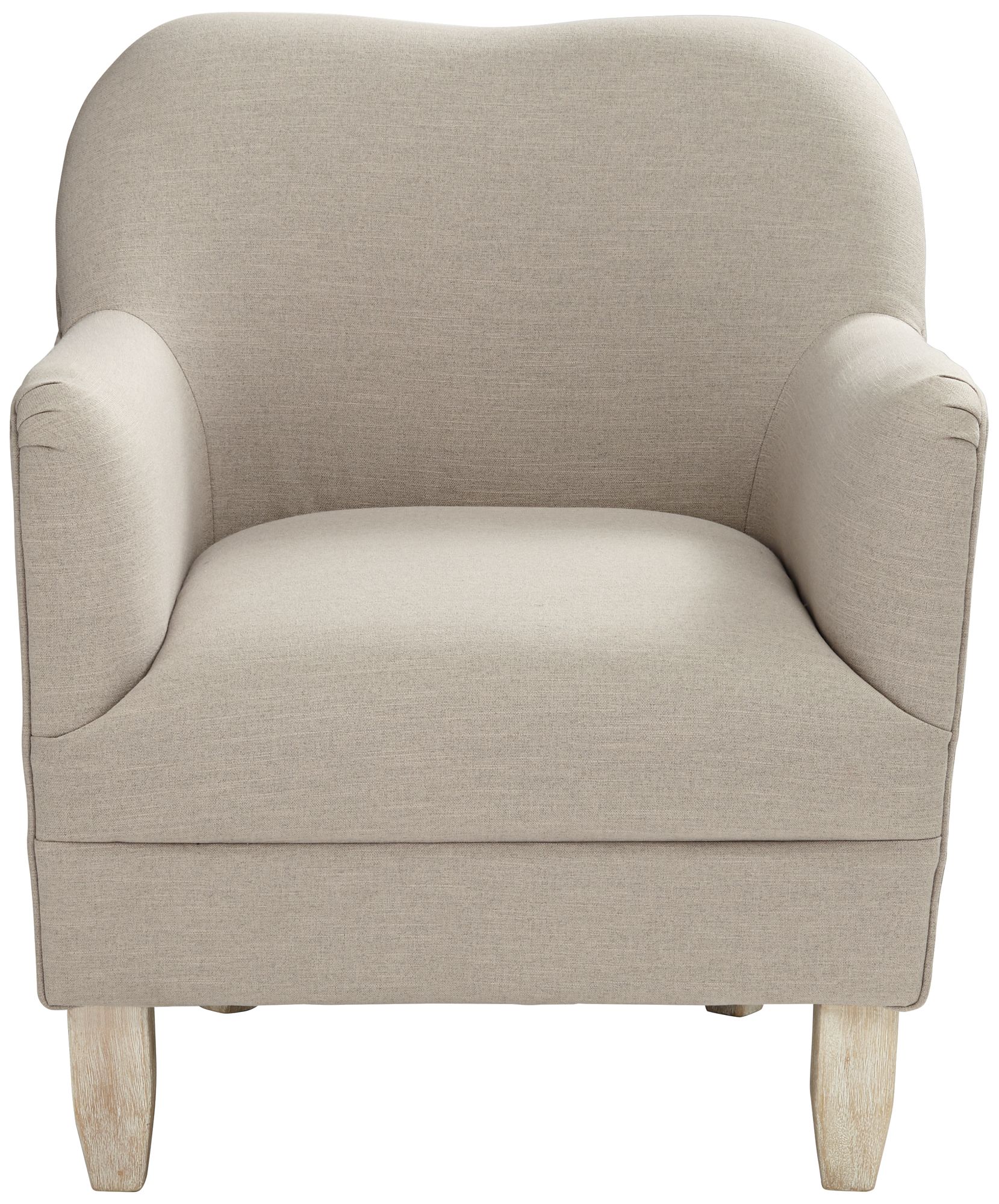 beige linen accent chair