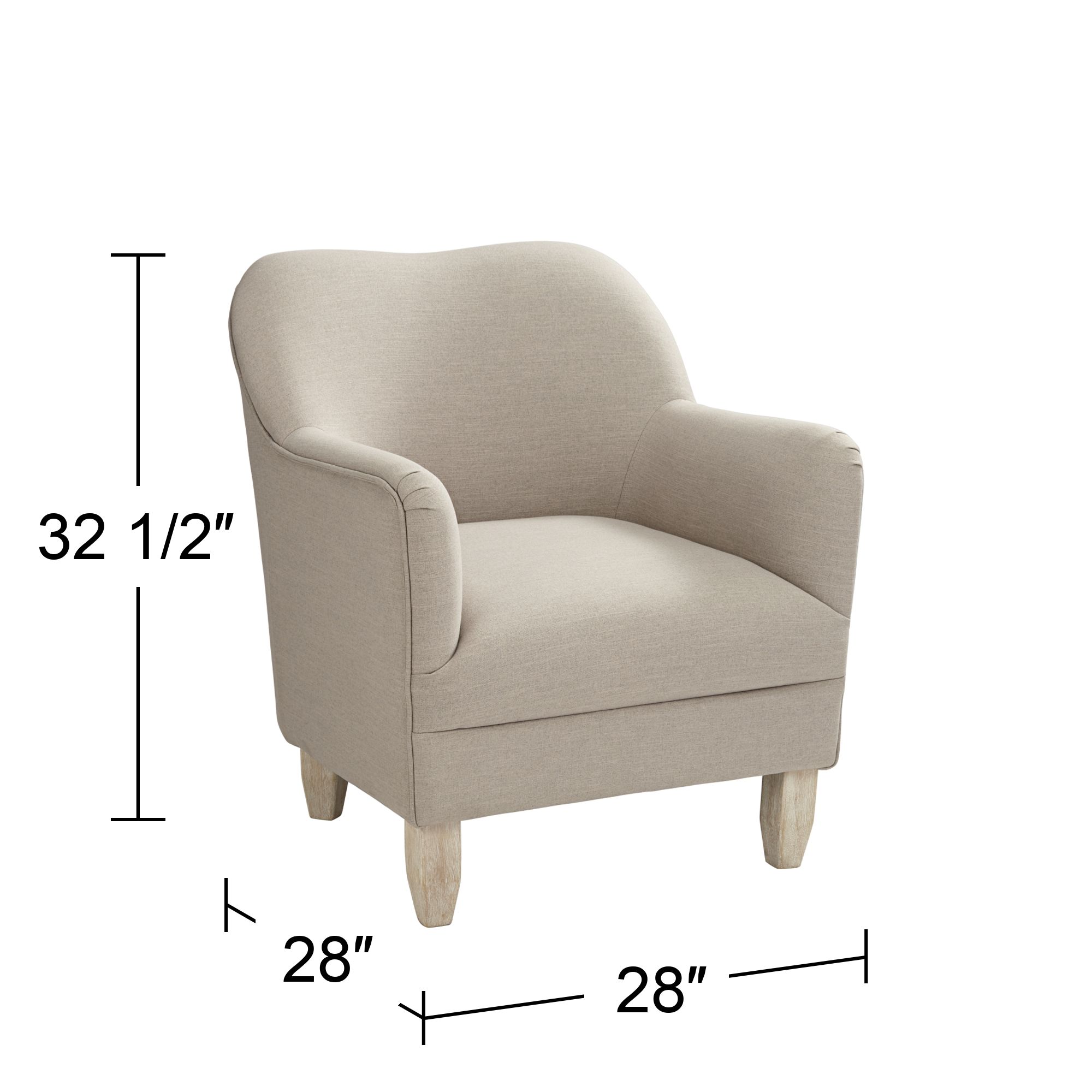 beige linen accent chair