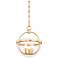 Malloy 11 3/4" Wide Vintage Gold Leaf 3-Light Pendant