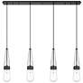 Malone 13.5" Wide 3 Light Brushed Satin Nickel Multi Pendant w/ Clear