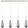 Malone 13.5" Wide 3 Light Polished Nickel Multi Pendant With Clear Sha