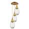 Malone 13 1/2" Wide Brushed Brass Multi-Light Pendant