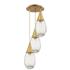 Malone 13 1/2" Wide Brushed Brass Multi-Light Pendant