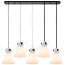 Malone 16.63" Wide 6 Light Brushed Brass Multi Pendant With Clear Shad
