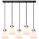 Malone 16.63" Wide 6 Light Brushed Brass Multi Pendant With Clear Shad