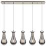 Malone 20.13" Wide 9 Light Brushed Brass Multi Pendant With Clear Shad