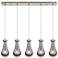 Malone 20.13" Wide 9 Light Brushed Brass Multi Pendant With Clear Shad