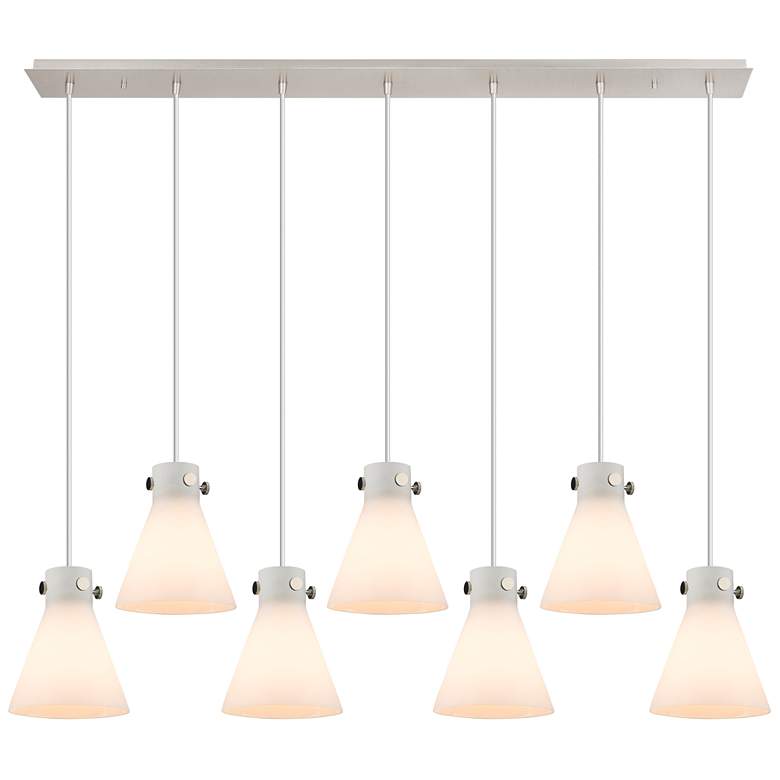 Image 1 Malone 25.25" Wide 12 Light Brushed Brass Multi Pendant With Clear Sha