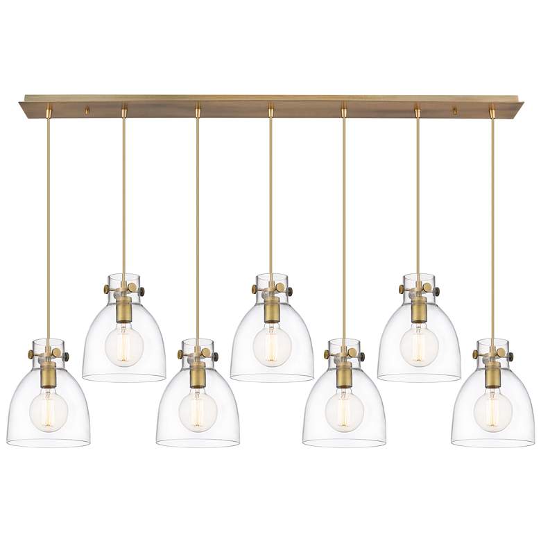 Image 1 Malone 25.25" Wide 12 Light Matte Black Multi Pendant With Clear Shade