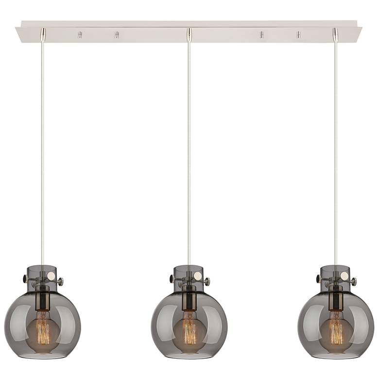 Image 1 Malone 25.25"W 12 Light Brushed Satin Nickel Multi Pendant w/ Clear Sh