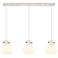 Malone 25.25"W 12 Light Matte Black Multi Pendant w/ Striped Clear Sha
