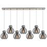 Malone 37.75" Wide 5 Light Polished Nickel Linear Pendant With Clear S
