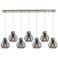 Malone 37.75" Wide 5 Light Polished Nickel Linear Pendant With Clear S