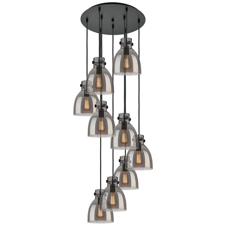 Image 1 Malone 37.75"W 5 Light Brushed Satin Nickel Linear Pendant w/ Clear Sh