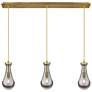 Malone 49.75"W 7 Light Brushed Satin Nickel Linear Pendant w/ Clear Sh