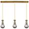 Malone 49.75"W 7 Light Brushed Satin Nickel Linear Pendant w/ Clear Sh