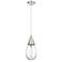 Malone 6" Wide Cord Hung Polished Nickel Pendant With Clear Shade