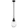 Malone 6" Wide Stem Hung Matte Black Pendant With Clear Shade