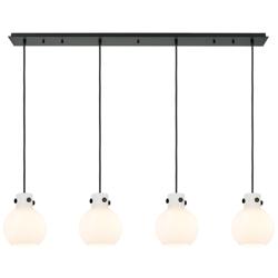 Malone 7.13" Wide 6 Light Brushed Brass Multi Pendant With Clear Shade